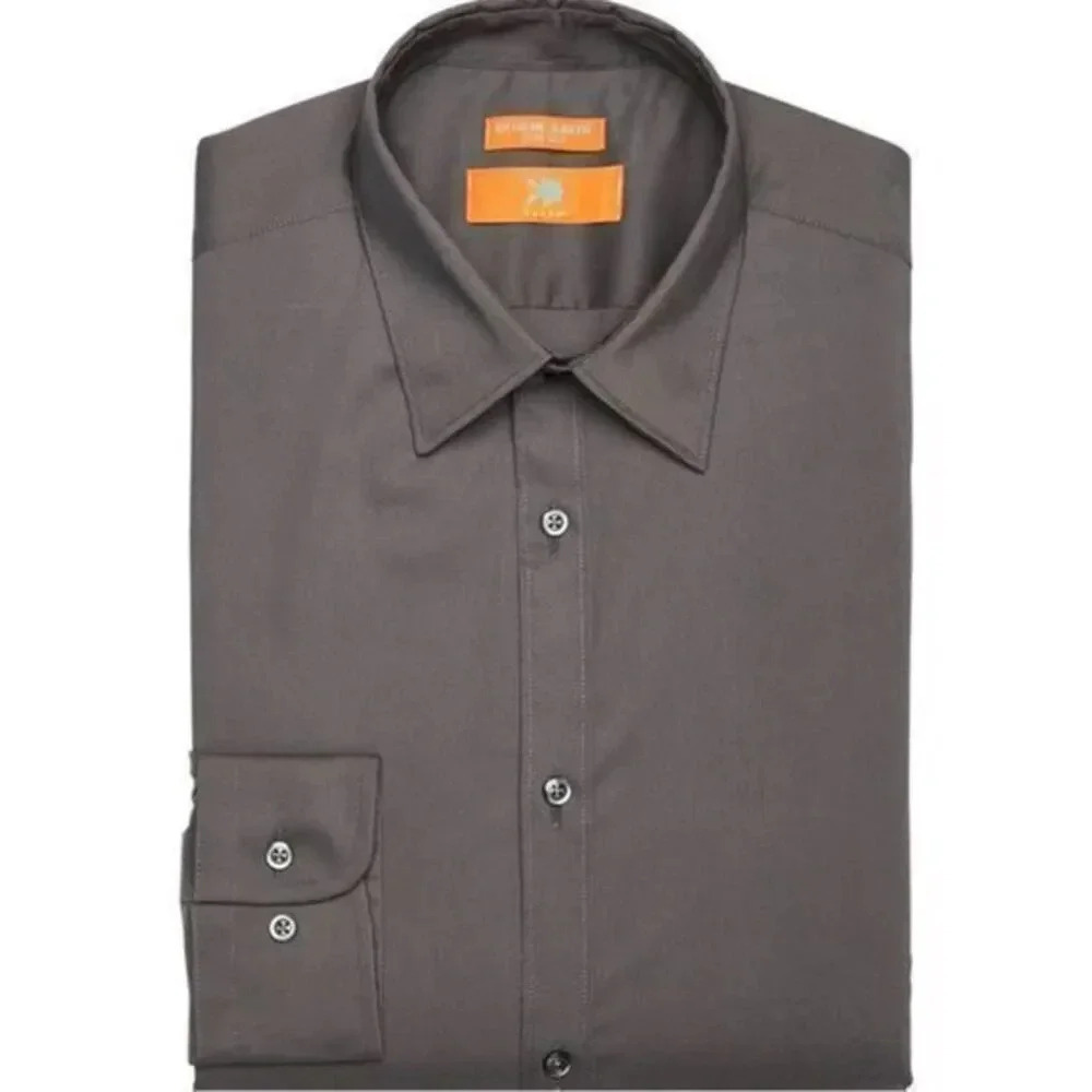 Egara Skinny Fit Dress Shirt, Charcoal